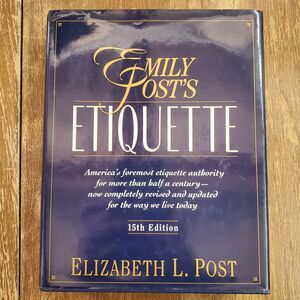 1992 EMILY POST'S ETIQUETTE 15th Edition Revised & Updated Elizabeth Post hc/dj